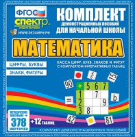 Динамические раздаточные пособия. Математика (карточки). Касса цифр, букв, знаков и фигур с набором интерактивных таблиц. - fgospostavki.ru - Балахна