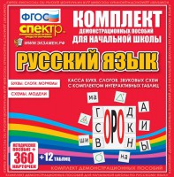 Динамические раздаточные пособия. Русский язык (комплект демонстрационных материалов). Касса букв, слогов, звуковых схем с набором интерактивных таблиц. - fgospostavki.ru - Балахна