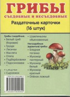 Раздаточные карточки "Грибы съедобные и не съедобные" - fgospostavki.ru - Балахна