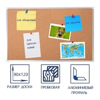 Доска пробковая 1200х900 - fgospostavki.ru - Балахна