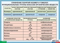 Таблица. Сравнение понятий изомер и гомолог. Функциональные группы классов органических веществ. - fgospostavki.ru - Балахна