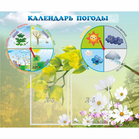 Стенд "Календарь погоды" с 2 карманами - fgospostavki.ru - Балахна