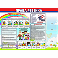 Стенд "Права ребенка" с 2 карманами - fgospostavki.ru - Балахна