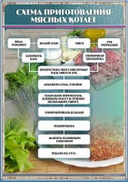 Стенд "Схема приготовления мясных котлет" - fgospostavki.ru - Балахна