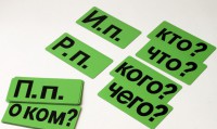Набор магнитных карточек "Падежи" (фон зелёный) - fgospostavki.ru - Балахна