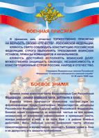 Таблица "Военная присяга. Боевое знамя" (100х140 сантиметров, винил) - fgospostavki.ru - Балахна