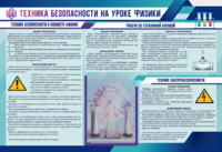 Стенд-уголок "Техника безопасности на уроках физики" - fgospostavki.ru - Балахна
