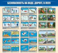 Стенд "Безопасность на воде, дороге, в лесу" - fgospostavki.ru - Балахна