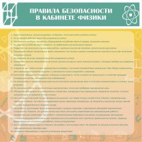 Стенд "Правила безопасности в кабинете физики" - fgospostavki.ru - Балахна