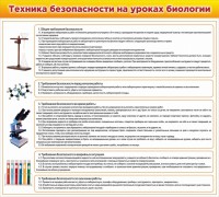 Стенд "Техника безопасности на уроках биологии" Вариант 2 - fgospostavki.ru - Балахна