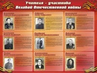 Стенд "Учителя-участники Великой Отечественной войны" - fgospostavki.ru - Балахна