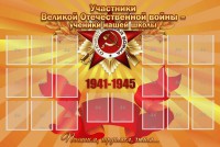 Стенд "Участники ВОВ - ученики нашей школы" - fgospostavki.ru - Балахна