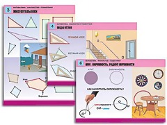 Комплект таблиц "Математика. Знакомство с геометрией" (6 таблиц, формат А1, ламинированные) - fgospostavki.ru - Балахна
