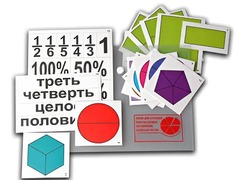 Набор для изучения простых дробей. Составление целого из частей (раздаточный) - fgospostavki.ru - Балахна