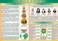 Таблица "Экология. Определения и история" (100х140 сантиметров, винил) - fgospostavki.ru - Балахна