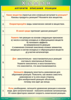 Таблица "Алгоритм описания реакции" (100х140 сантиметров, винил) - fgospostavki.ru - Балахна