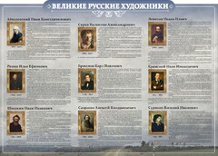 Стенд "Великие русские художники" - fgospostavki.ru - Балахна