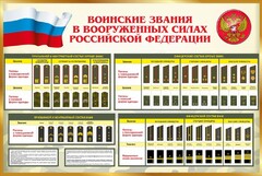 Стенд "Воинские звания в вооруженных силах РФ" - fgospostavki.ru - Балахна