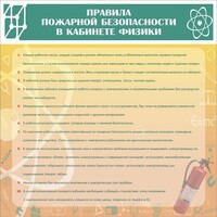 Стенд "Правила пожарной безопасности в кабинете физики" - fgospostavki.ru - Балахна