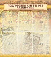 Стенд "Подготовка к ЕГЭ и ОГЭ по истории (6 карманов)" - fgospostavki.ru - Балахна