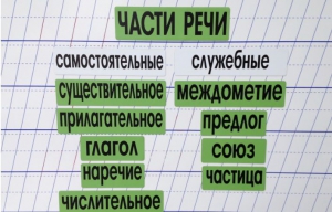 Набор магнитных карточек "Части речи" (фон зелёный) - fgospostavki.ru - Балахна
