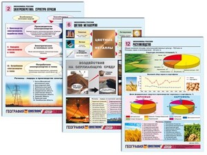 Комплект таблиц по географии "Экономика России" раздаточные (цветные, ламинированные, А4, 16 штук) - fgospostavki.ru - Балахна