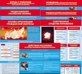 Комплект таблиц "Основы гражданской обороны (МЧС РФ)" 13 штук. - fgospostavki.ru - Балахна