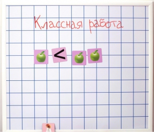 Магнитно-маркерная доска "Клетка" (86 см х 75 см) - fgospostavki.ru - Балахна
