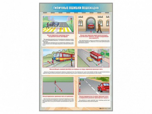 Стенд "Типичные ошибки пешеходов" - fgospostavki.ru - Балахна
