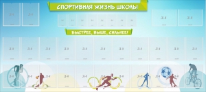 Стенд "Спортивная жизнь школы" - fgospostavki.ru - Балахна