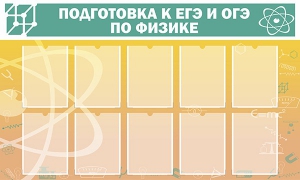 Стенд "Подготовка к ЕГЭ и ОГЭ по физике (10 карманов)" - fgospostavki.ru - Балахна