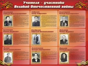 Стенд "Учителя-участники Великой Отечественной войны" - fgospostavki.ru - Балахна