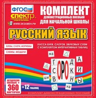 Динамические раздаточные пособия. Русский язык (комплект демонстрационных материалов). Касса букв, слогов, звуковых схем с набором интерактивных таблиц. - fgospostavki.ru - Балахна