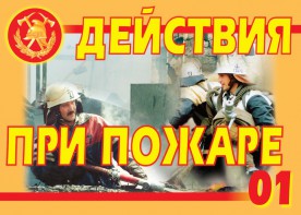 Комплект плакатов "Действия при пожаре" - fgospostavki.ru - Балахна