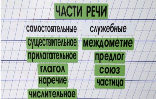 Набор магнитных карточек "Части речи" (фон зелёный) - fgospostavki.ru - Балахна