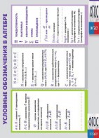 Таблица "Условные обозначения в алгебре" (винил) - fgospostavki.ru - Балахна
