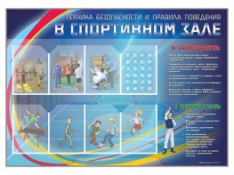 Стенд-уголок "Техника безопасности и правила поведения в спортивном зале" - fgospostavki.ru - Балахна