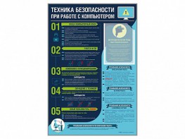 Стенд-уголок "Техника безопасности при работе на компьютере в общеобразовательных учреждениях" - fgospostavki.ru - Балахна
