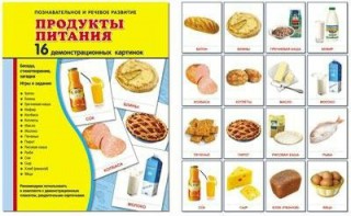 Демонстрационные карточки "Продукты питания" - fgospostavki.ru - Балахна