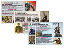 Комплект таблиц по истории "История России XX - XXI вв." раздаточные (цветные, ламинированные, А4, 12 штук) - fgospostavki.ru - Балахна