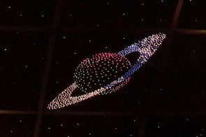 Потолок "Звездное небо с анимационным фибероптическим эффектом сатурн" - fgospostavki.ru - Балахна