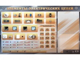 Наглядно-демонстрационный светодинамический стенд "Элементы электрических цепей" с маркерными полями - fgospostavki.ru - Балахна