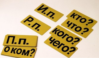 Набор магнитных карточек "Падежи" (фон жёлтый) - fgospostavki.ru - Балахна