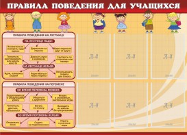 Стенд "Правила поведения для учащихся" - fgospostavki.ru - Балахна