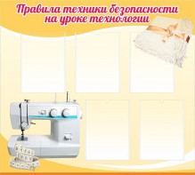 Стенд "Правила техники безопасности на уроке технологии" - fgospostavki.ru - Балахна