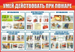 Стенд "Умей действовать при пожаре" - fgospostavki.ru - Балахна