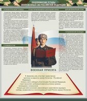 Стенд "Уставы. Закон военной службы. Военная присяга" - fgospostavki.ru - Балахна